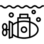 Unmanned underwater vehicles icon